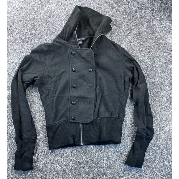 Banana Republic Jackets & Blazers - Banana Republic Womens Double Breasted Cropped Hoodie Jacket‎ S Black
